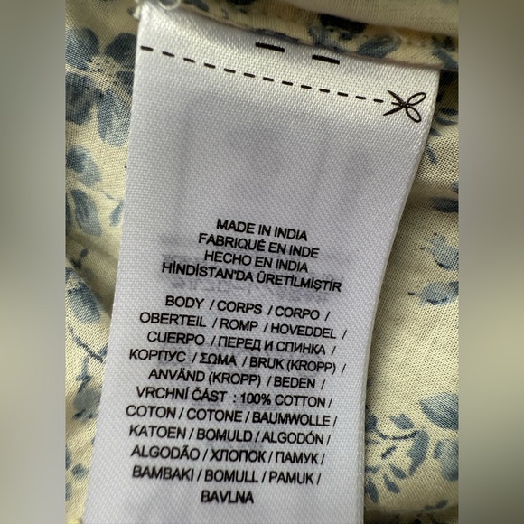 Ralph Lauren Floral Shirred Cotton Voile Top in Clover Floral, 4, MSRP $298 - Picture 6 of 10